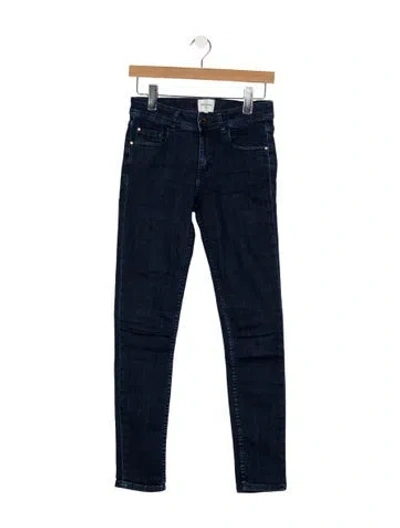 Pre-owned Sézane Mid-rise Skinny Leg Jeans In Blue