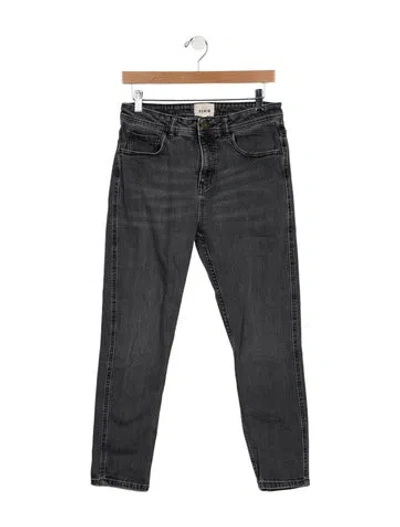 Pre-owned Sézane Mid-rise Skinny Leg Jeans In Gray