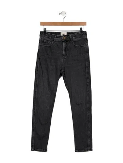 Pre-owned Sézane Mid-rise Skinny Leg Jeans In Gray
