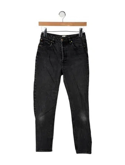 Pre-owned Sézane Mid-rise Skinny Leg Jeans In Grey