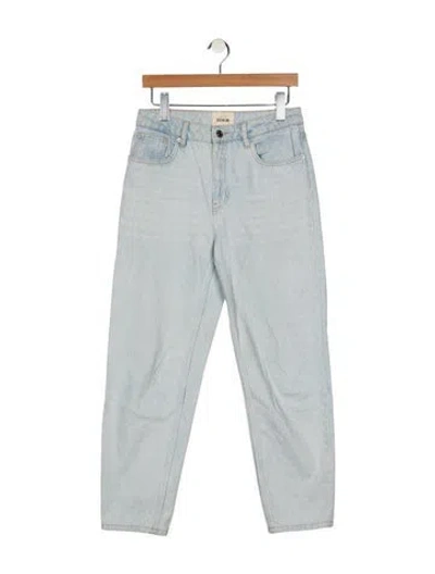 Pre-owned Sézane Mid-rise Straight Leg Jeans In Blue