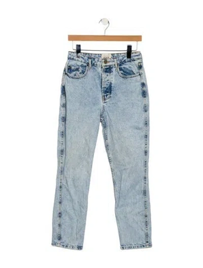 Pre-owned Sézane Mid-rise Straight Leg Jeans In Blue