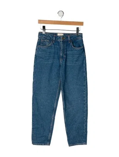 Pre-owned Sézane Mid-rise Straight Leg Jeans In Blue