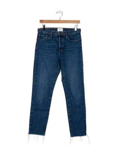 Pre-owned Sézane Mid-rise Straight Leg Jeans In Blue