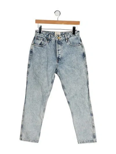 Pre-owned Sézane Mid-rise Straight Leg Jeans In Blue