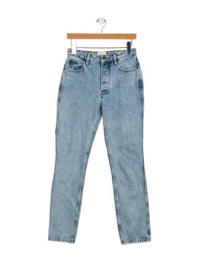 Pre-owned Sézane Mid-rise Straight Leg Jeans In Blue