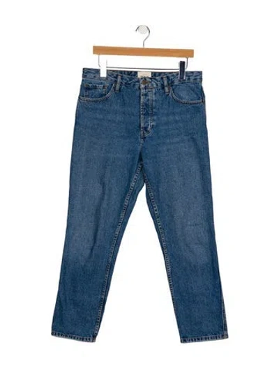 Pre-owned Sézane Mid-rise Straight Leg Jeans In Blue