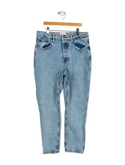 Pre-owned Sézane Mid-rise Straight Leg Jeans In Blue