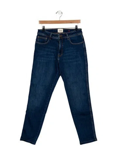 Pre-owned Sézane Mid-rise Straight Leg Jeans In Blue