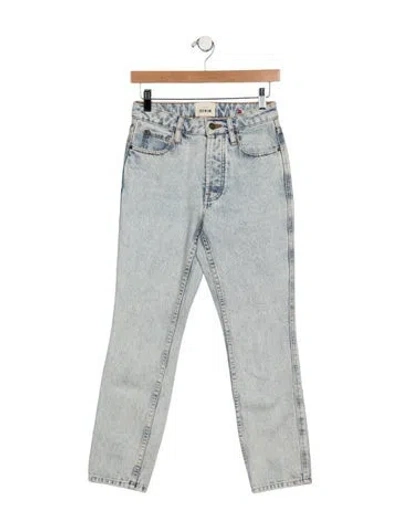 Pre-owned Sézane Mid-rise Straight Leg Jeans In Blue
