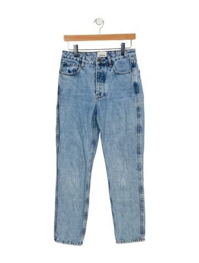 Pre-owned Sézane Mid-rise Straight Leg Jeans In Blue