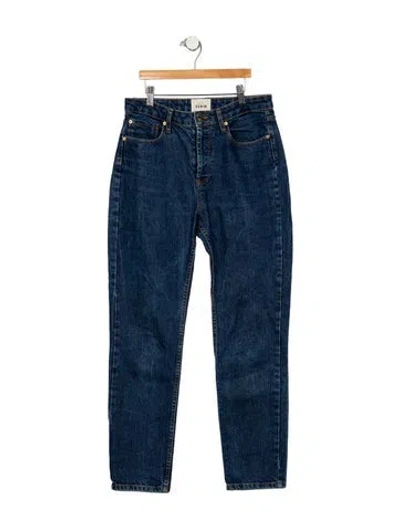 Pre-owned Sézane Mid-rise Straight Leg Jeans In Blue