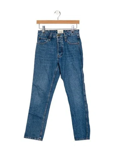 Pre-owned Sézane Mid-rise Straight Leg Jeans In Blue