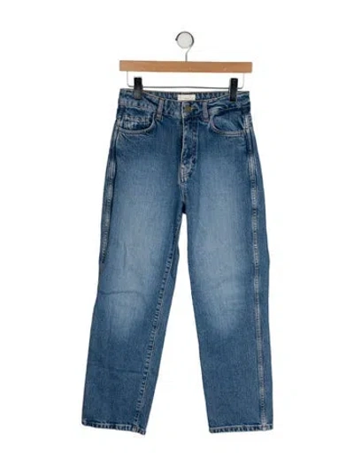 Pre-owned Sézane Mid-rise Straight Leg Jeans In Blue