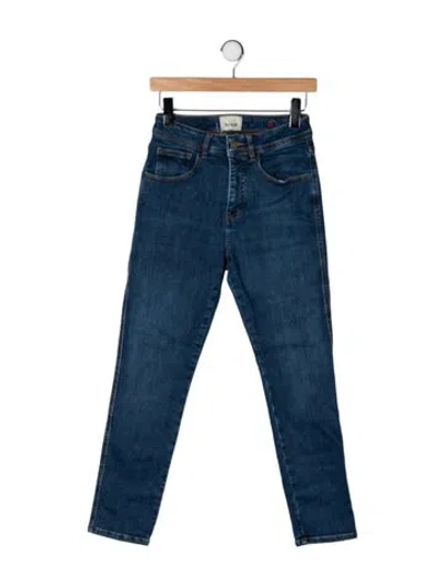 Pre-owned Sézane Mid-rise Straight Leg Jeans In Blue