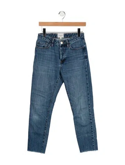 Pre-owned Sézane Mid-rise Straight Leg Jeans In Blue
