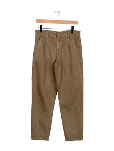 Pre-owned Sézane Mid-rise Straight Leg Jeans In Brown