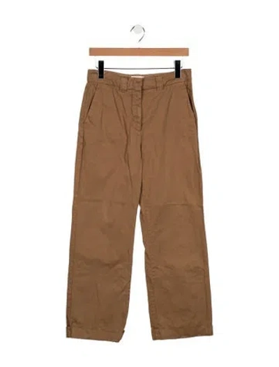 Pre-owned Sézane Mid-rise Straight Leg Jeans In Brown