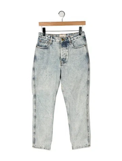 Pre-owned Sézane Mid-rise Straight Leg Jeans In Green