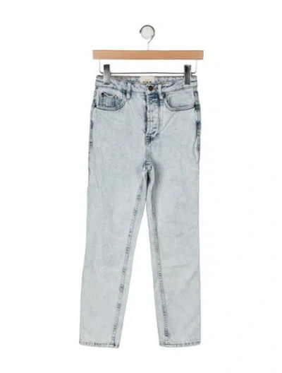 Pre-owned Sézane Mid-rise Straight Leg Jeans In Green