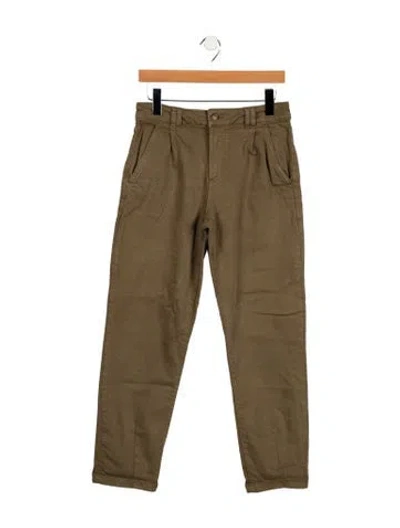 Pre-owned Sézane Mid-rise Straight Leg Jeans In Green