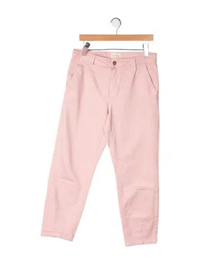 Pre-owned Sézane Mid-rise Straight Leg Jeans In Pink