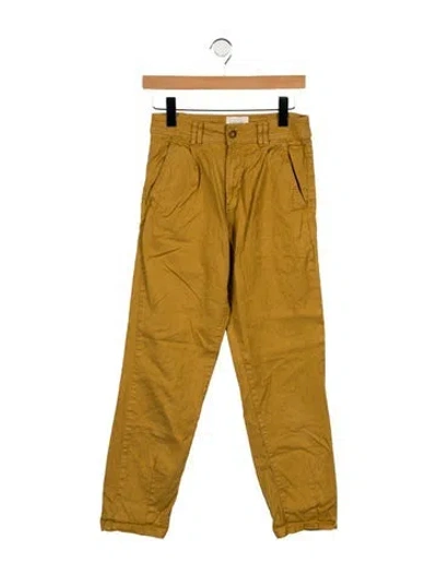 Pre-owned Sézane Mid-rise Straight Leg Jeans In Yellow