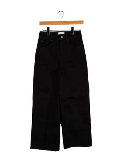 Pre-owned Sézane Mid-rise Wide Leg Jeans In Black