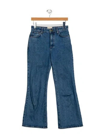 Pre-owned Sézane Mid-rise Wide Leg Jeans In Blue