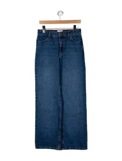 Pre-owned Sézane Mid-rise Wide Leg Jeans In Blue