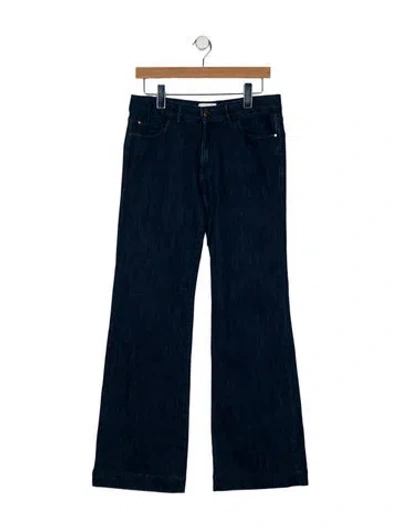 Pre-owned Sézane Mid-rise Wide Leg Jeans In Blue