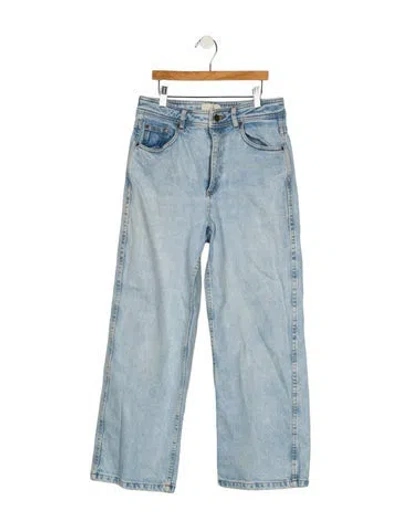 Pre-owned Sézane Mid-rise Wide Leg Jeans In Blue