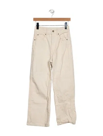 Pre-owned Sézane Mid-rise Wide Leg Jeans In Neutral
