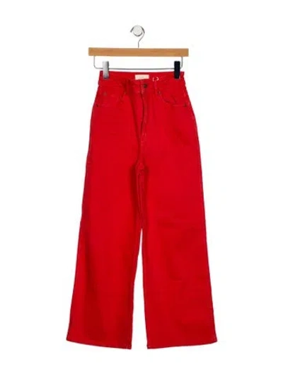 Pre-owned Sézane Mid-rise Wide Leg Jeans In Orange