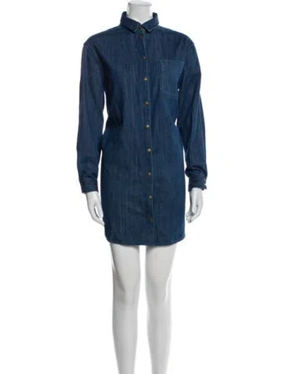 Pre-owned Sézane Mini Dress In Blue