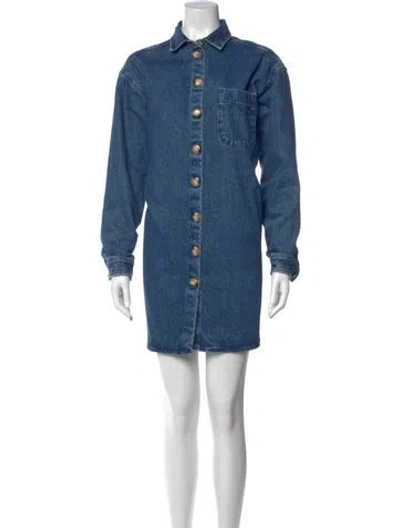 Pre-owned Sézane Mini Dress In Blue