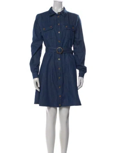 Pre-owned Sézane Mini Dress In Blue