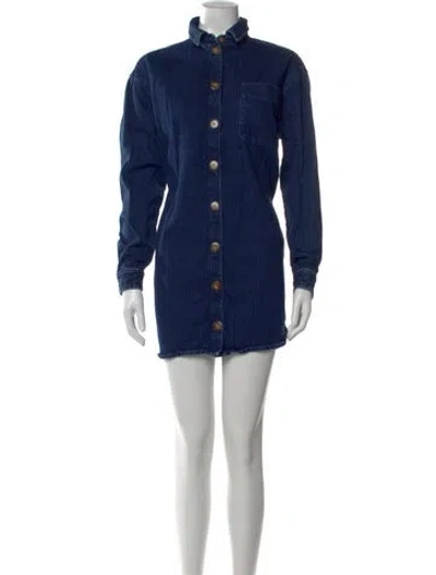 Pre-owned Sézane Mini Dress In Blue