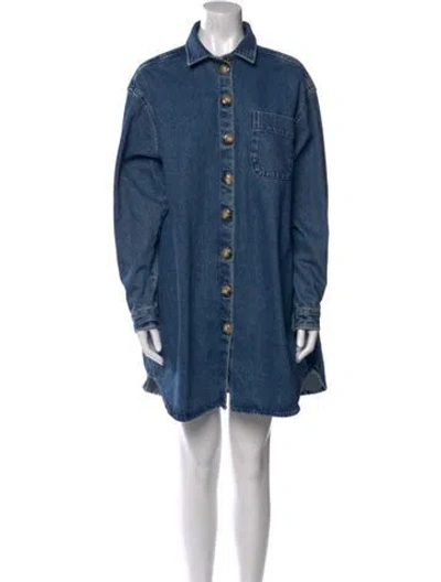 Pre-owned Sézane Mini Dress In Blue