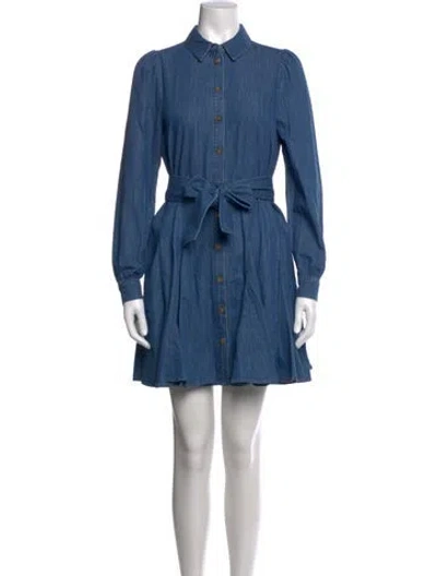 Pre-owned Sézane Mini Dress In Blue