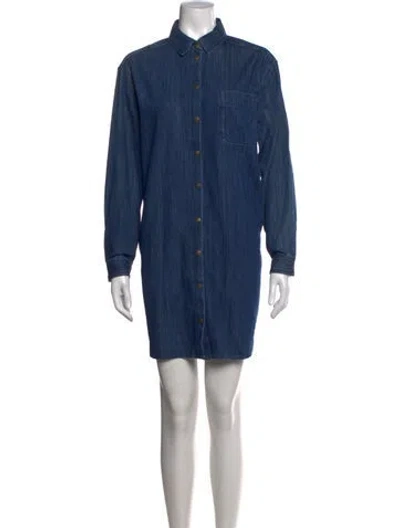 Pre-owned Sézane Mini Dress In Blue