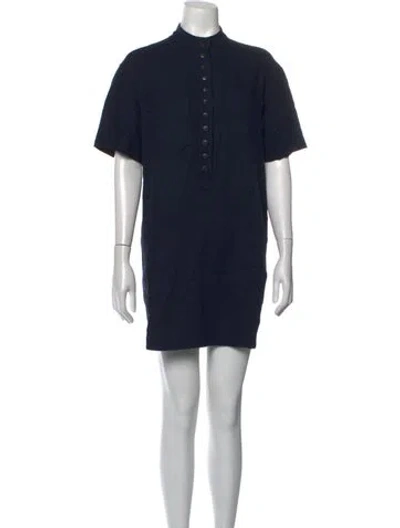 Pre-owned Sézane Mini Dress In Blue