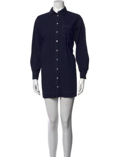 Pre-owned Sézane Mini Dress In Blue