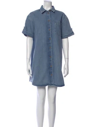 Pre-owned Sézane Mini Dress W/ Tags In Blue