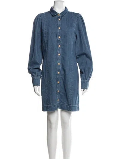 Pre-owned Sézane Mini Dress W/ Tags In Blue