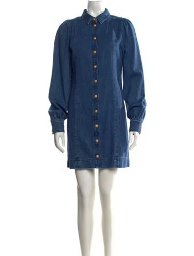 Pre-owned Sézane Mini Dress W/ Tags In Blue