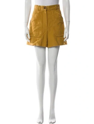 Pre-owned Sézane Mini Shorts In Yellow