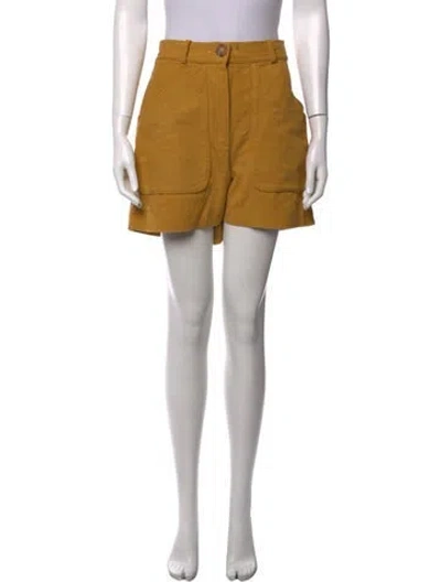 Pre-owned Sézane Mini Shorts In Yellow