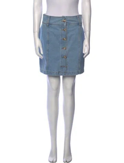 Pre-owned Sézane Mini Skirt In Blue