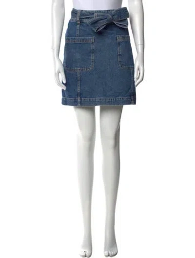 Pre-owned Sézane Mini Skirt In Blue